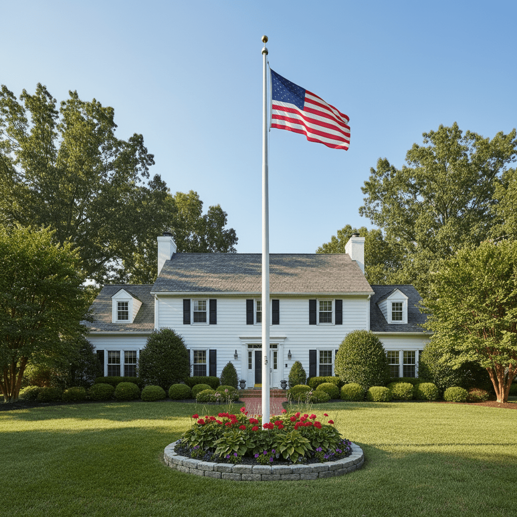 Residential Flagpole For A Home Flag Display
