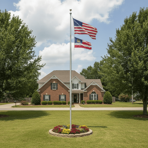 20 Ft Superior 1 Telescoping Flagpole Kit - Lake Park Ga