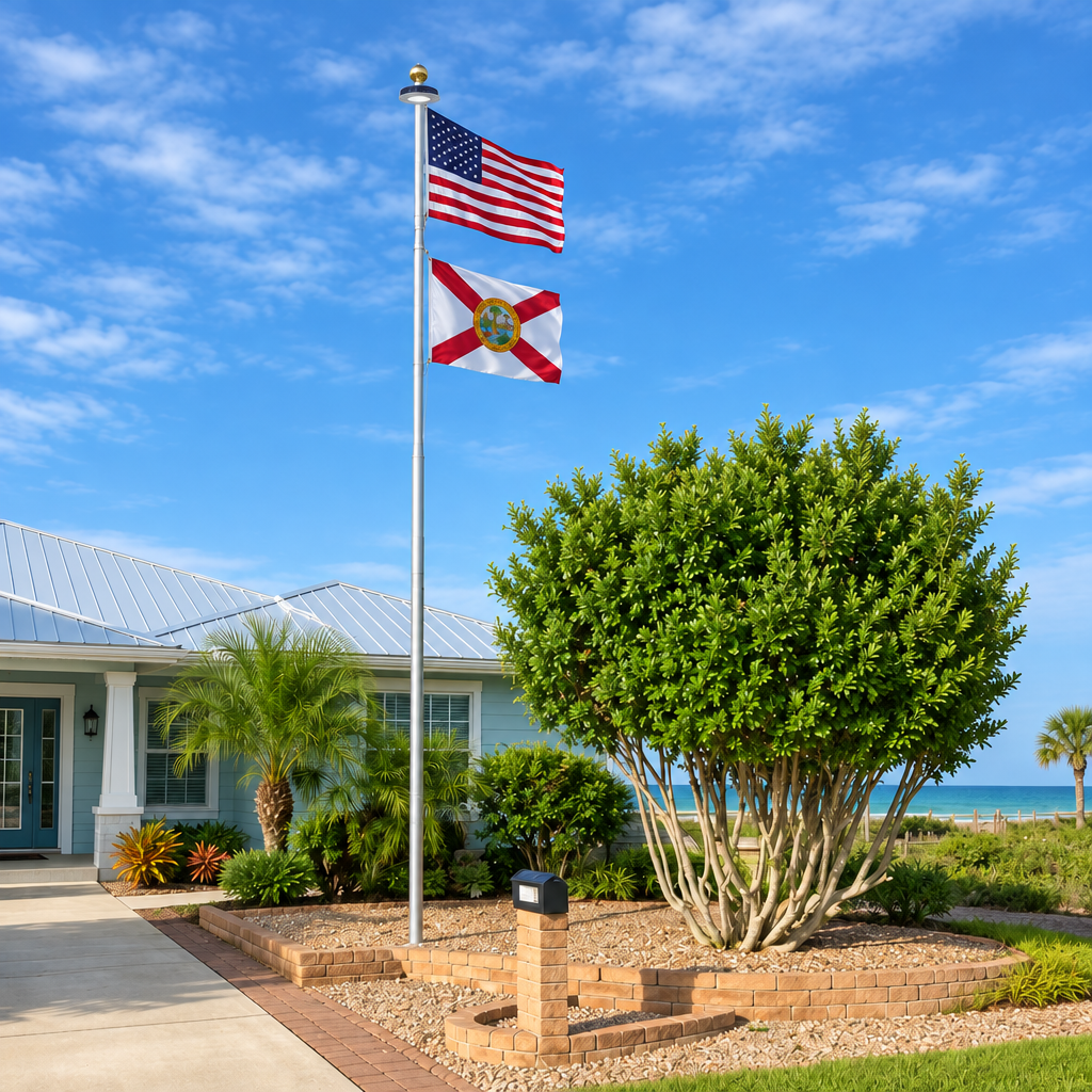 30 Ft Heavy Duty Superior 2 Telescoping Flagpole Kit #2